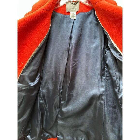 J. Crew Nello Gori dark orange wool blend stadium coat size 2. #1-1822 - Picture 4 of 6